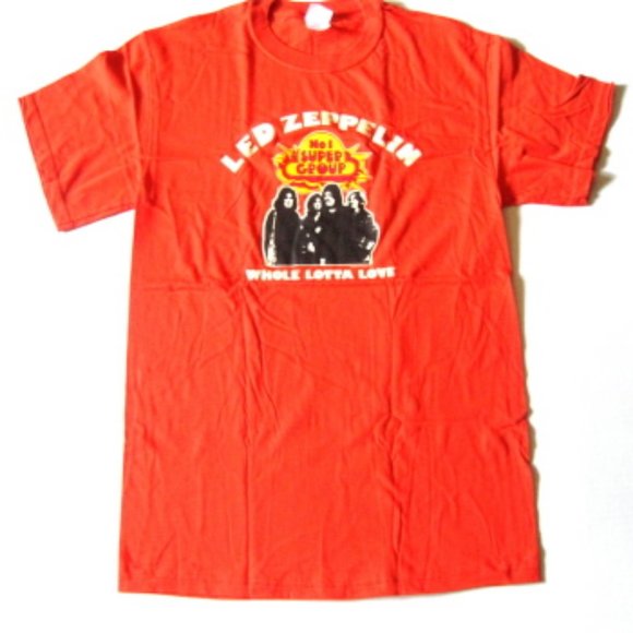 Led Zeppelin Lotta Love Orange Tee - Picture 1 of 2